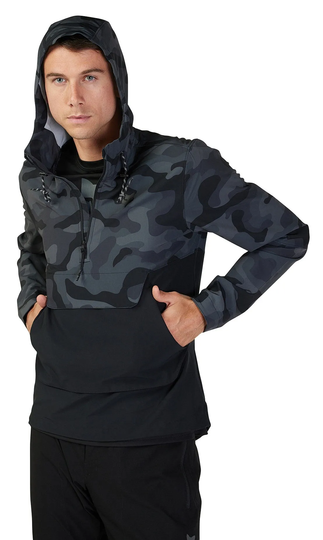 jacket Fox Ranger Wind Pullover - Black Camo - men´s