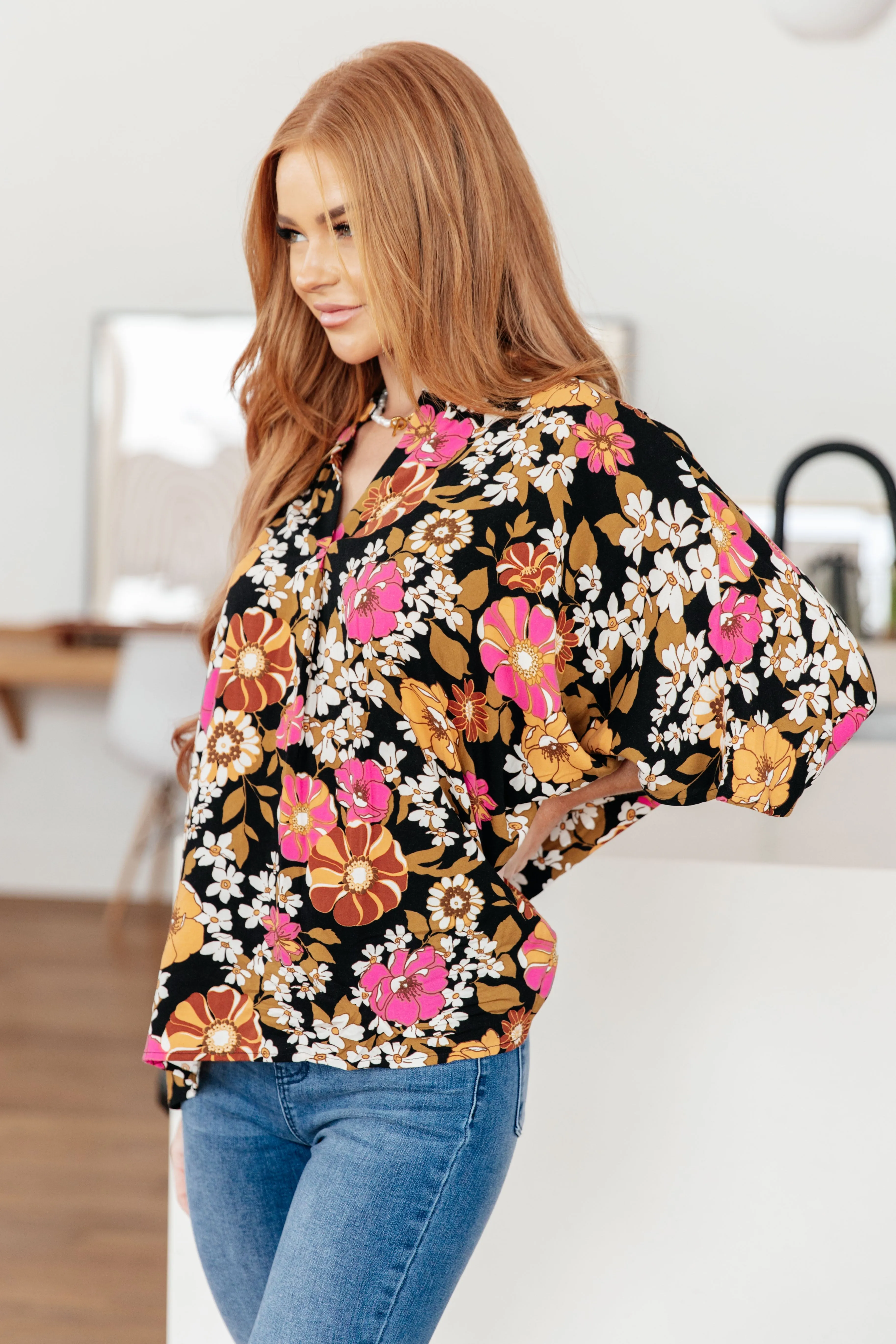 Joy Floral Print Top