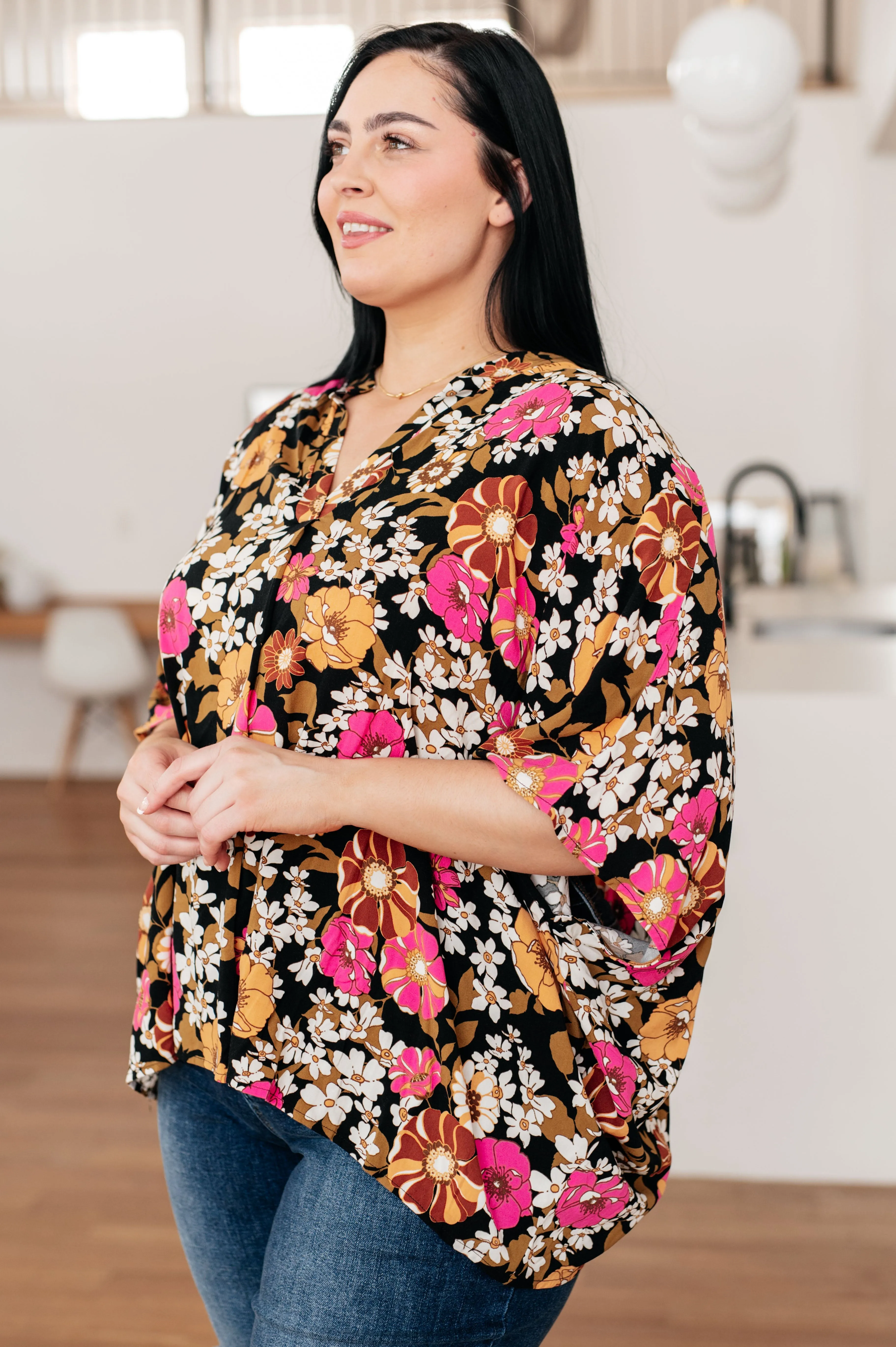 Joy Floral Print Top