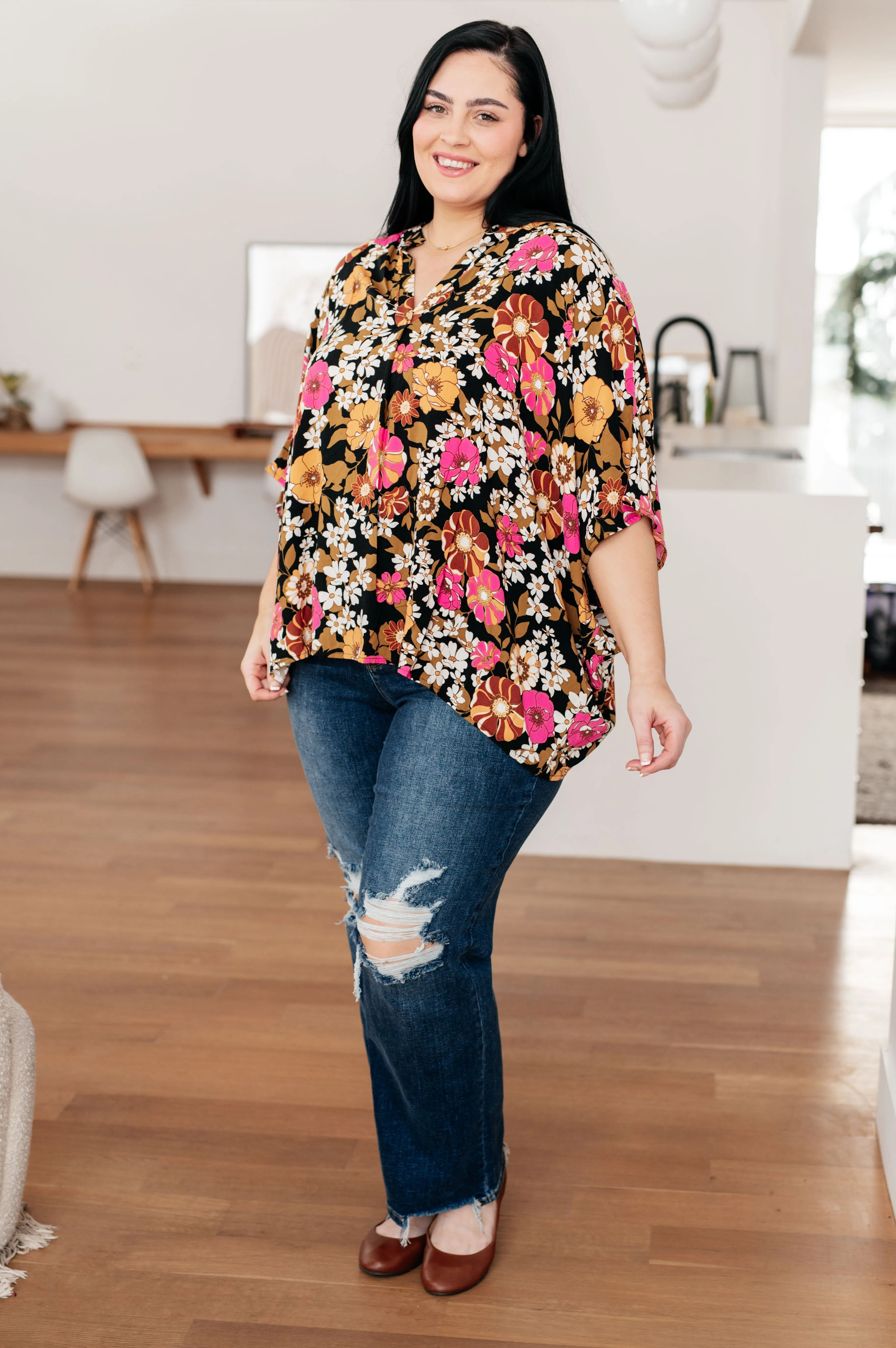 Joy Floral Print Top