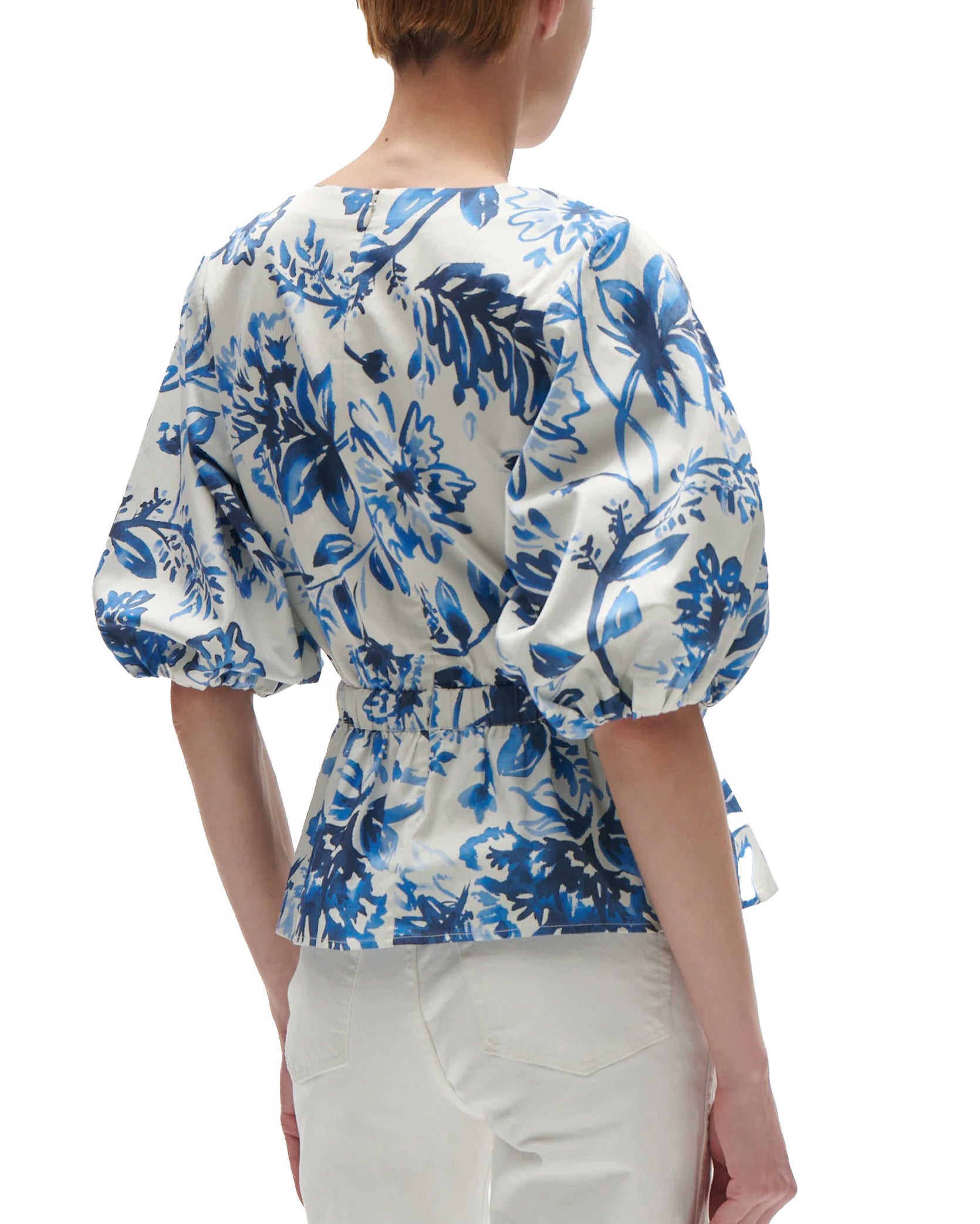 Joyce Top (Porcelain Floral Blue)