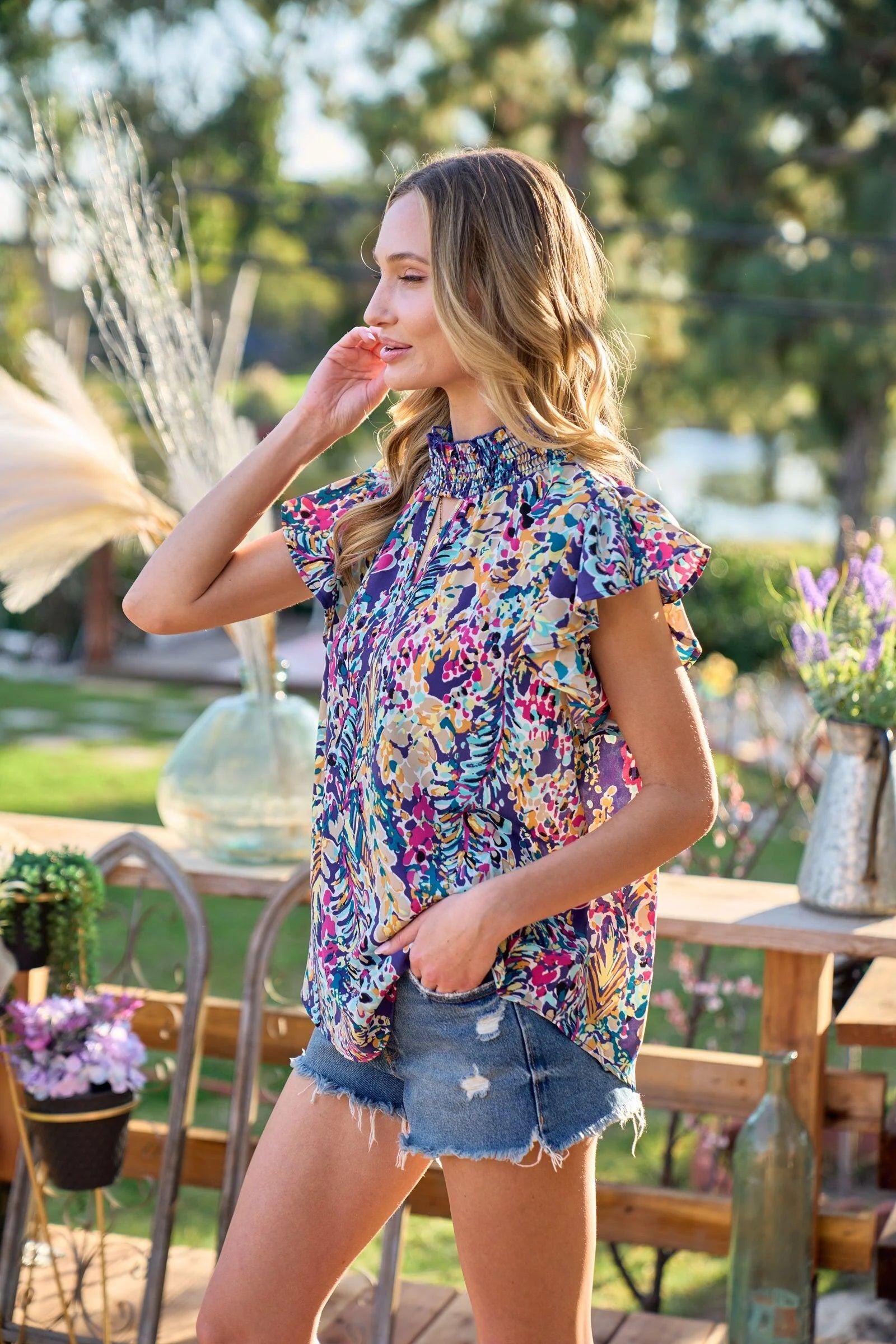 July Floral Top