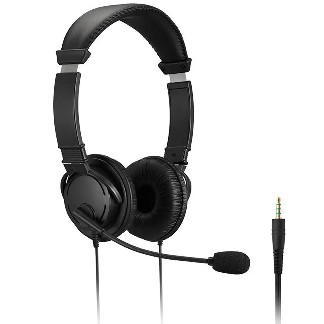 Kensington Headphones Hi-Fi Microphone & Volume Control Black