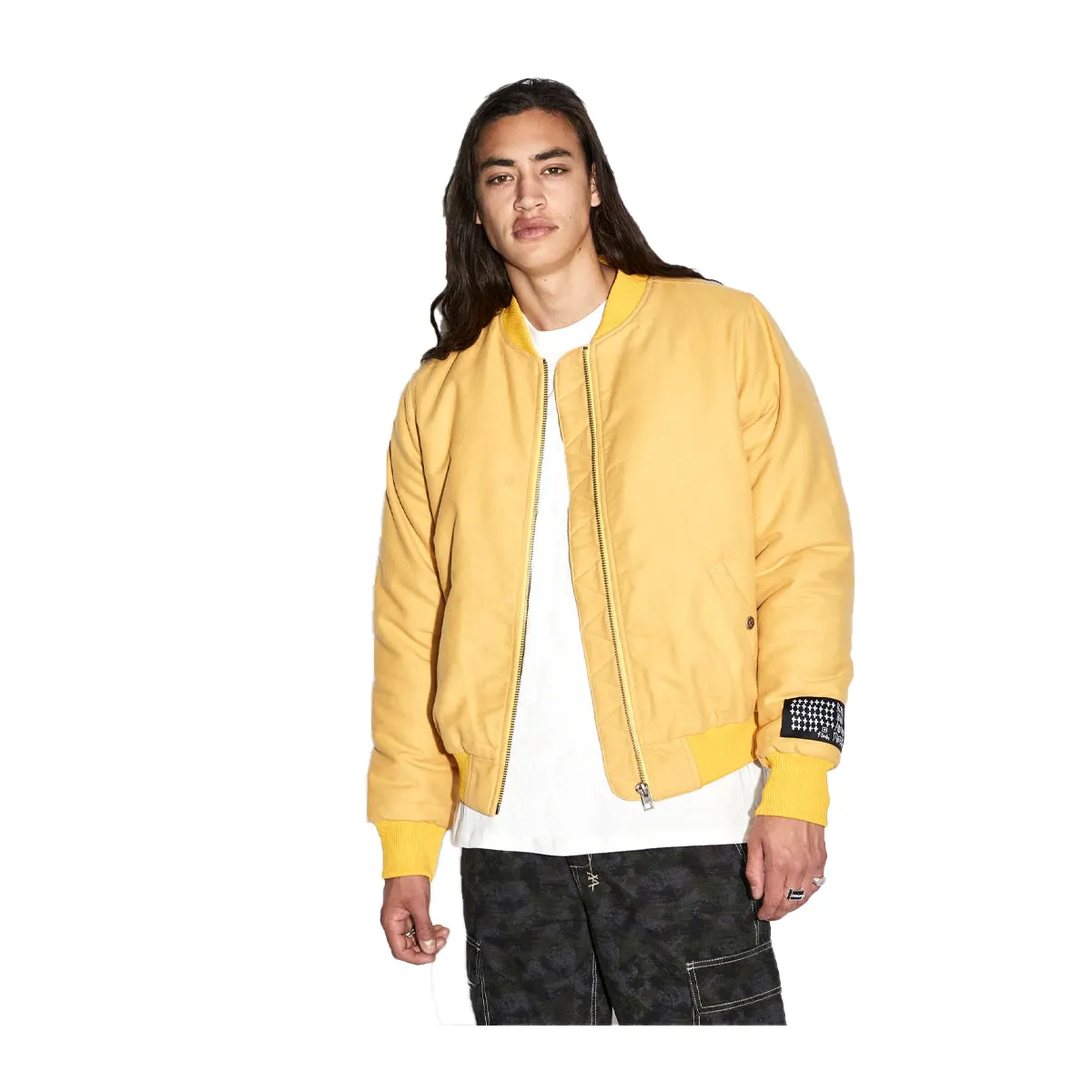 Ksubi Mens Royalty Sol Bomber Jacket MPS23JK011-070 Yellow