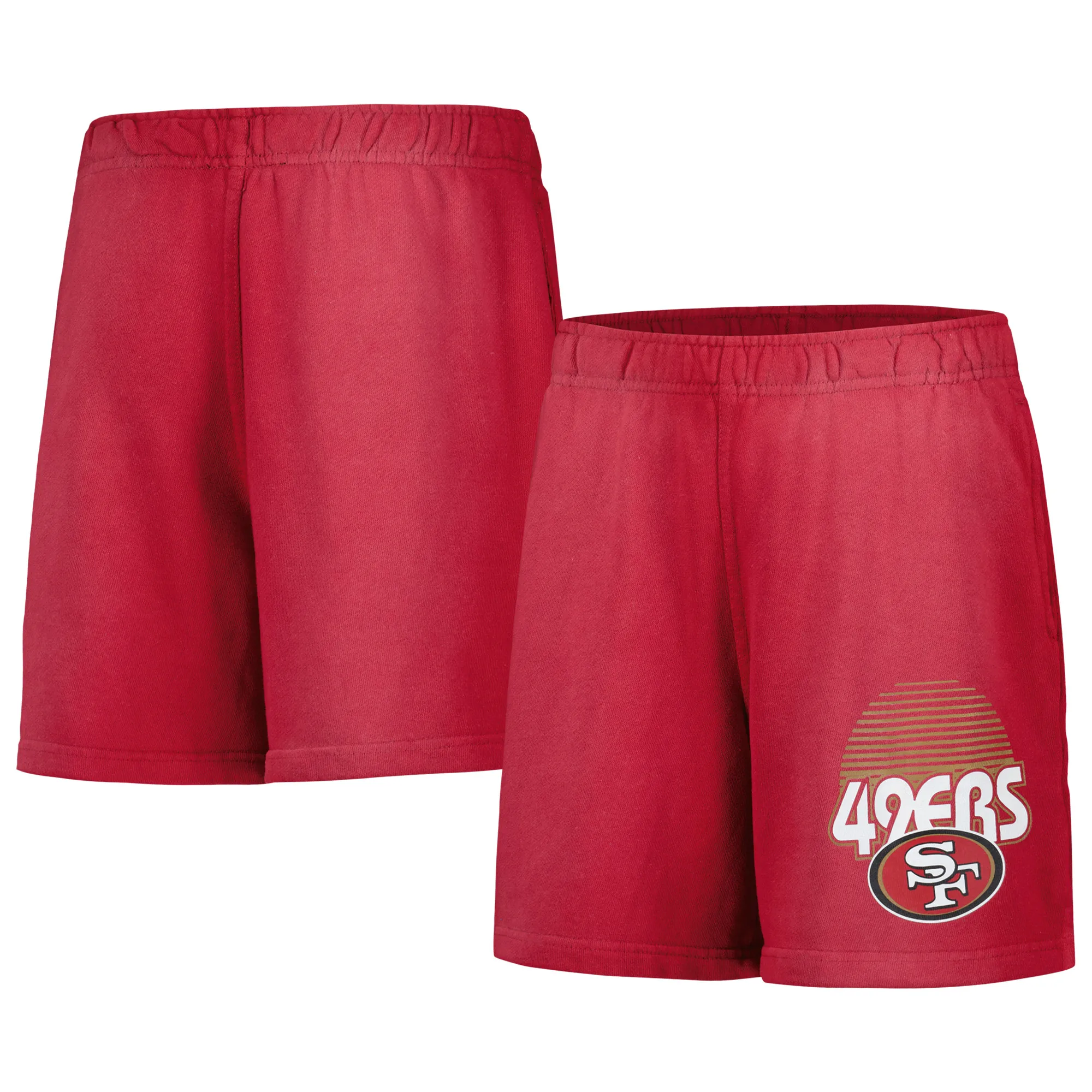 Lids Youth Scarlet San Francisco 49ers Beach Bum Sun-Bleached French Terry Shorts