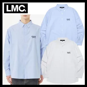 LMC  |Unisex Street Style Long Sleeves Plain Cotton Logo Shirts