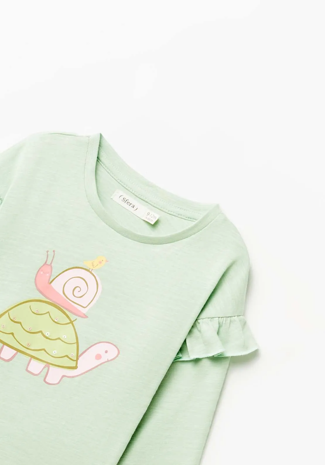 Long Sleeve Turtle Top - Green