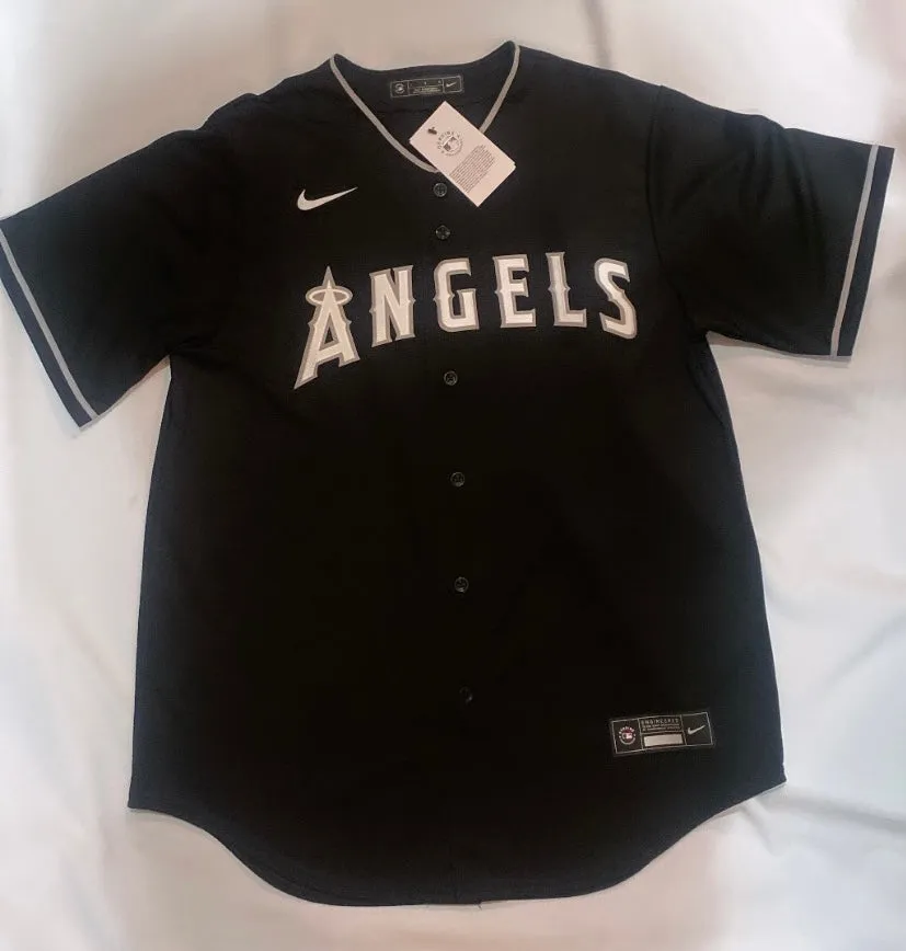 Los Angeles Angels MLB Nike #27 Trout Mens Jersey