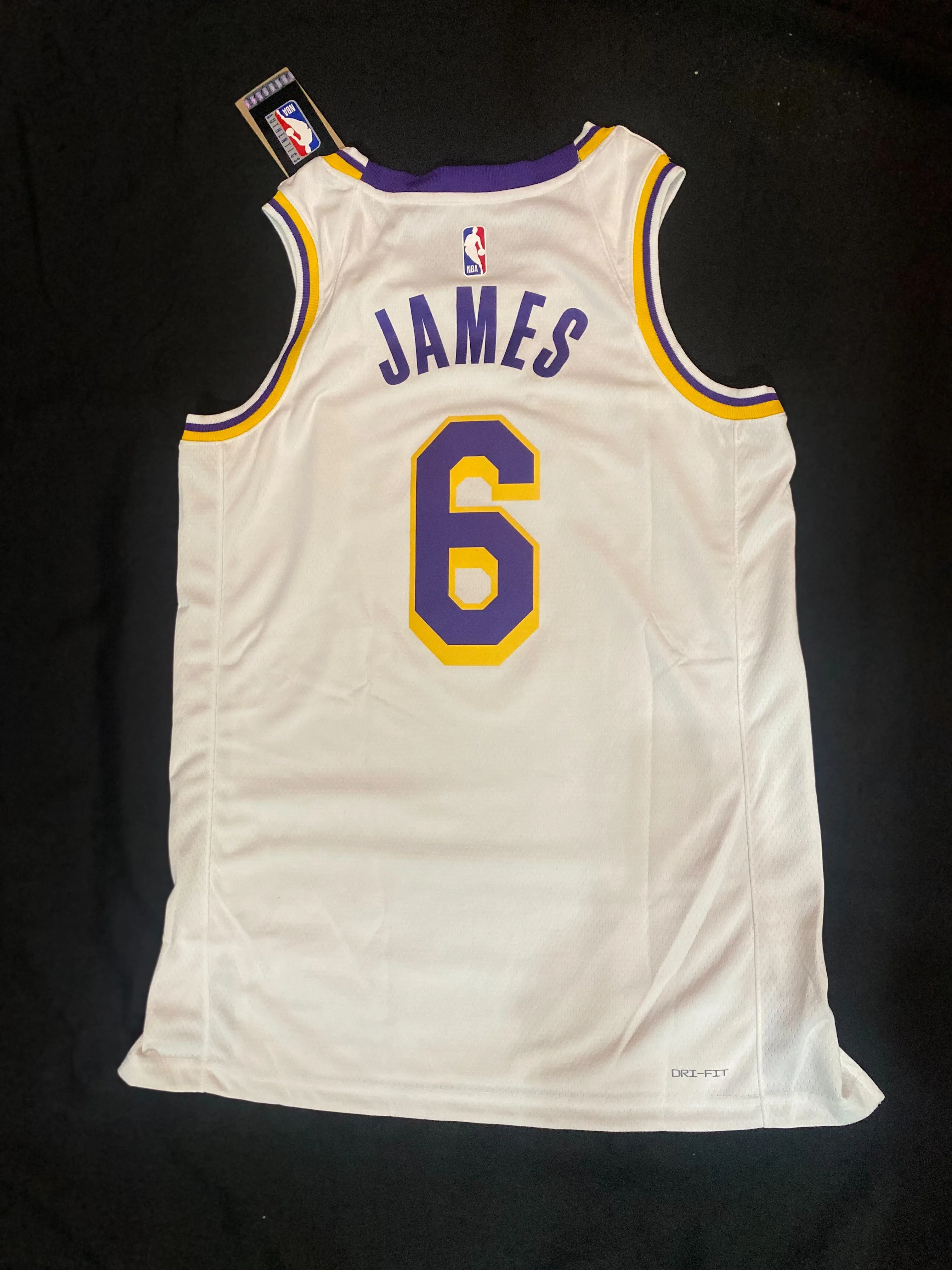 Los Angeles Lakers Nike NBA #6 Lebron James Nike Association Edition Swingman Jersey