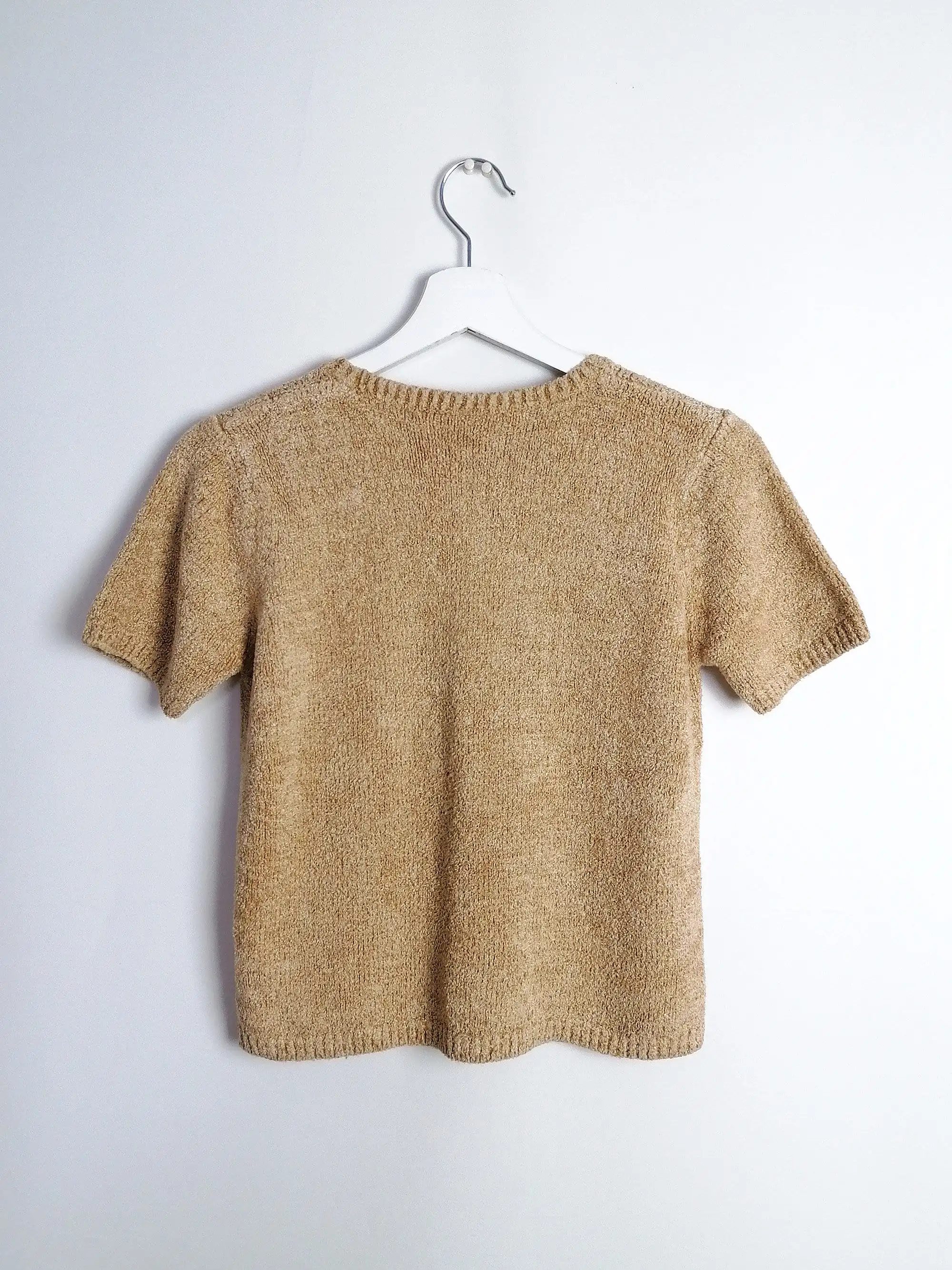 MARKS & SPENCER Short Sleeves Chenille Knit Top