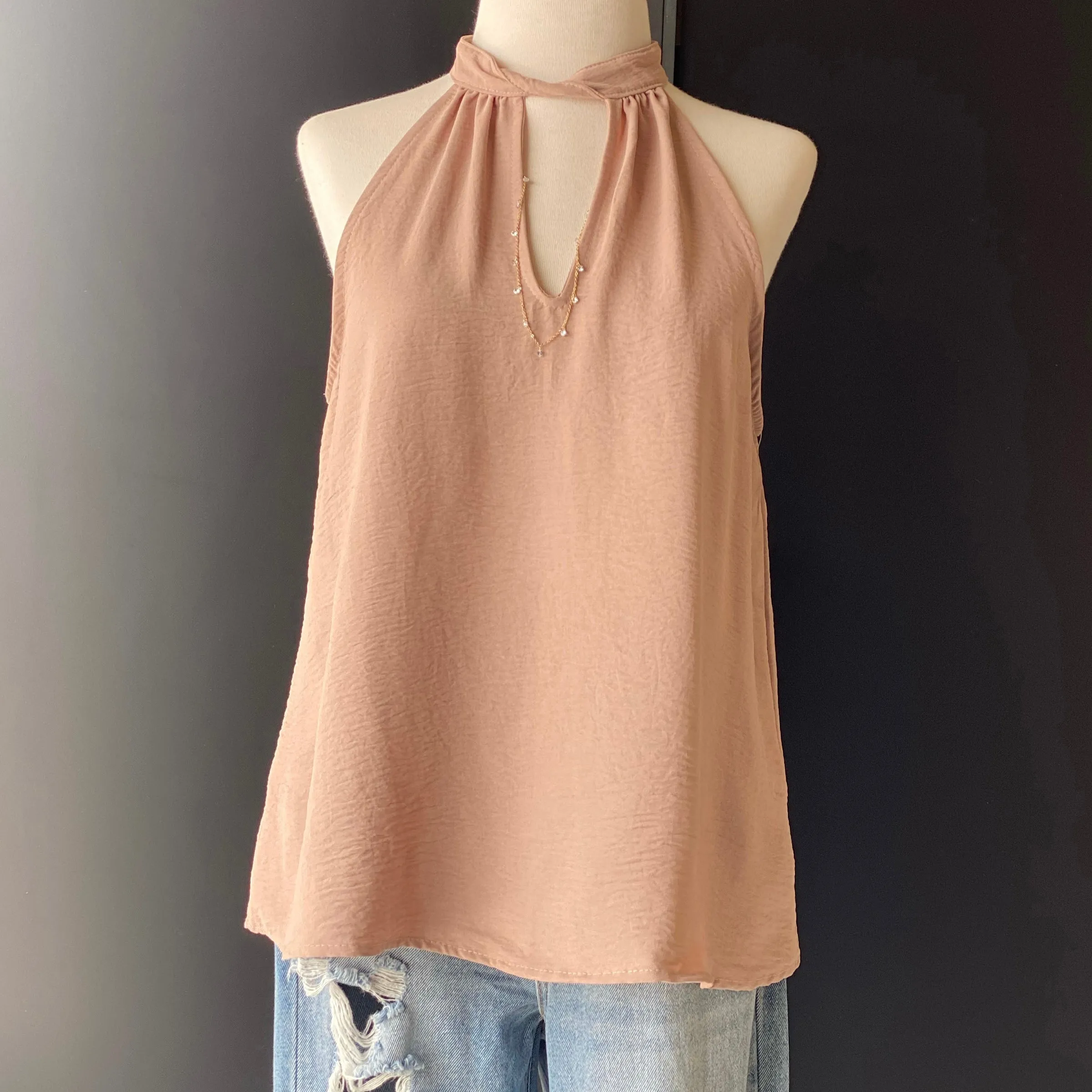 Melissa Twist Neck Top