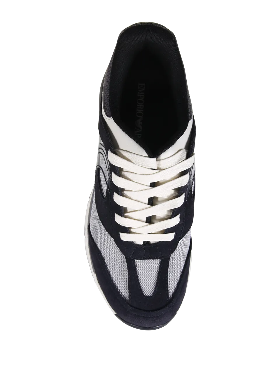 MEN EMPORIO ARMANI DARK BLUE LEATHER SNEAKER