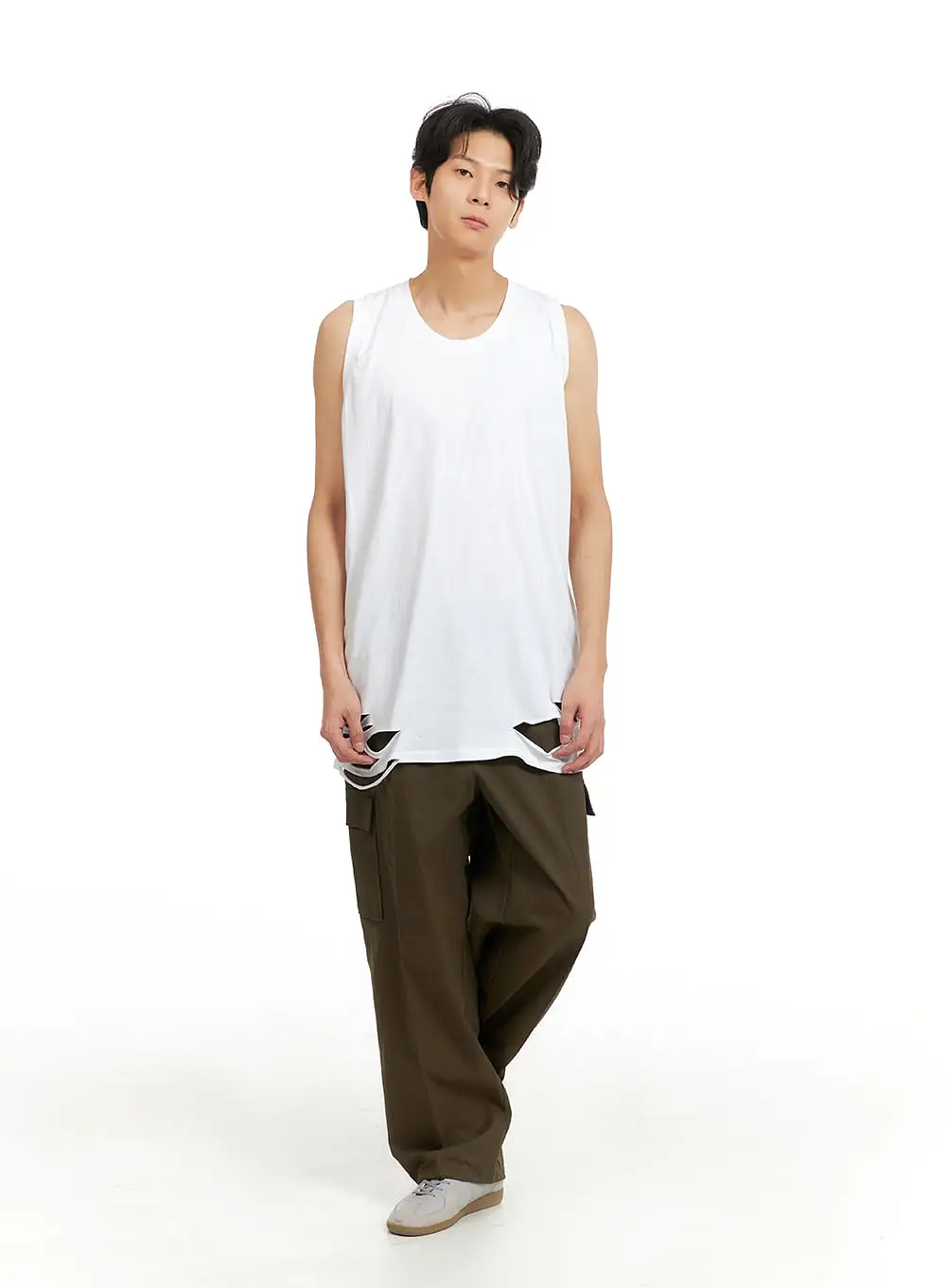 Men's Cut-Out Sleeveless Top IA402