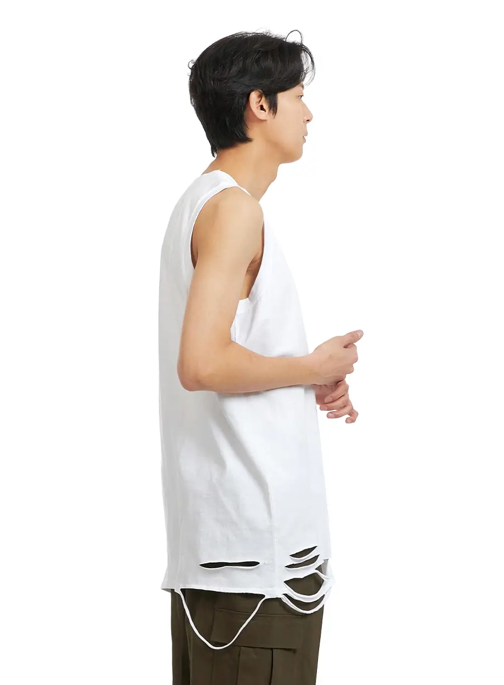 Men's Cut-Out Sleeveless Top IA402