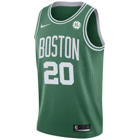 Men's Nike Gordon Hayward Green Boston Celtics Swingman Sponsor Patch Jersey  Icon Edition  Green