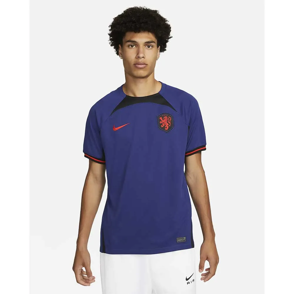 Men's Nike Netherlands 2022/23 DF Stadium Away Jersey - Deep Royal/Black