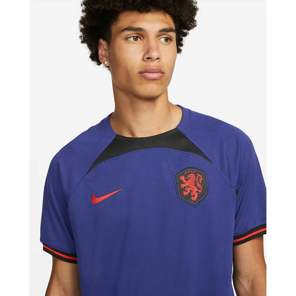 Men's Nike Netherlands 2022/23 DF Stadium Away Jersey - Deep Royal/Black