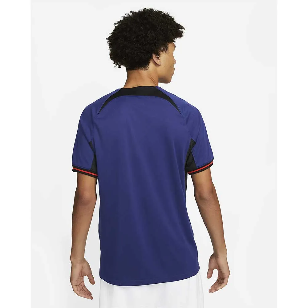 Men's Nike Netherlands 2022/23 DF Stadium Away Jersey - Deep Royal/Black