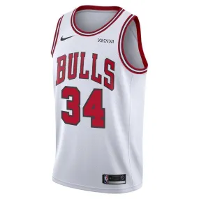 Men's Nike Wendell Carter Jr. White Chicago Bulls Swingman Sponsor Patch Jersey  Association Edition  White