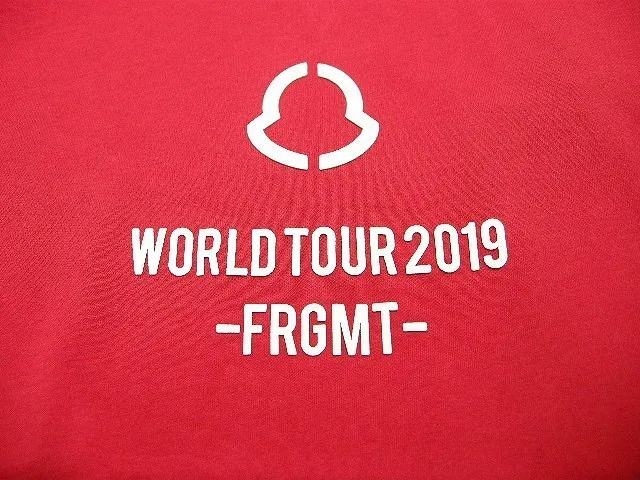 MONCLER  |Size S-L◆ MONCLER GENIUS FRAGMENT Logo T-shirt TEE Red Men's