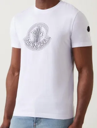 MONCLER  |Unisex Street Style Plain Cotton Short Sleeves Logo T-Shirts