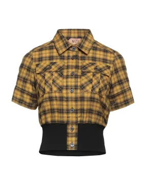 N21 numero ventuno  |Tartan Short Sleeves Shirts & Blouses