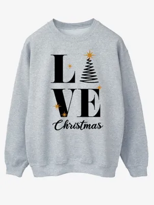 NW2 Christmas Love Womens Heather Grey Sweatshirt | Sweatshirts & Hoodies | George at ASDA