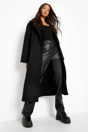 Oversized Wrap Wool Look Coat