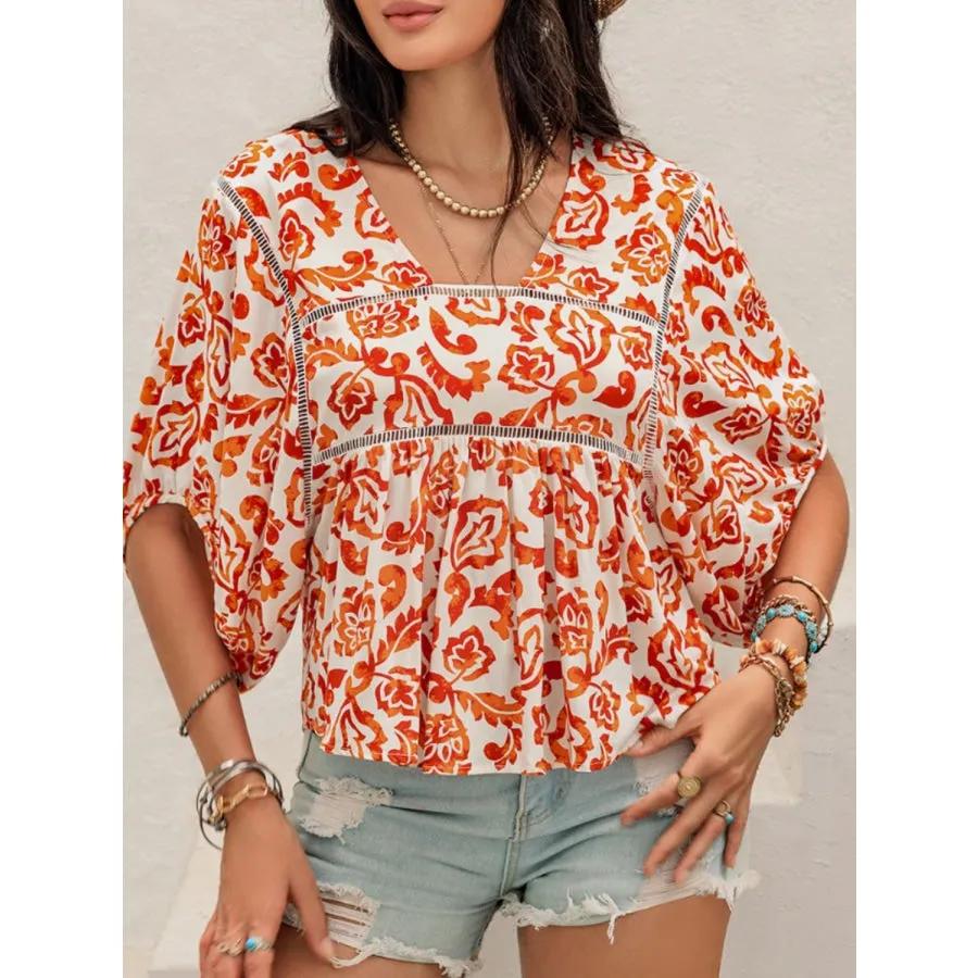 Printed Half Sleeve Blouse