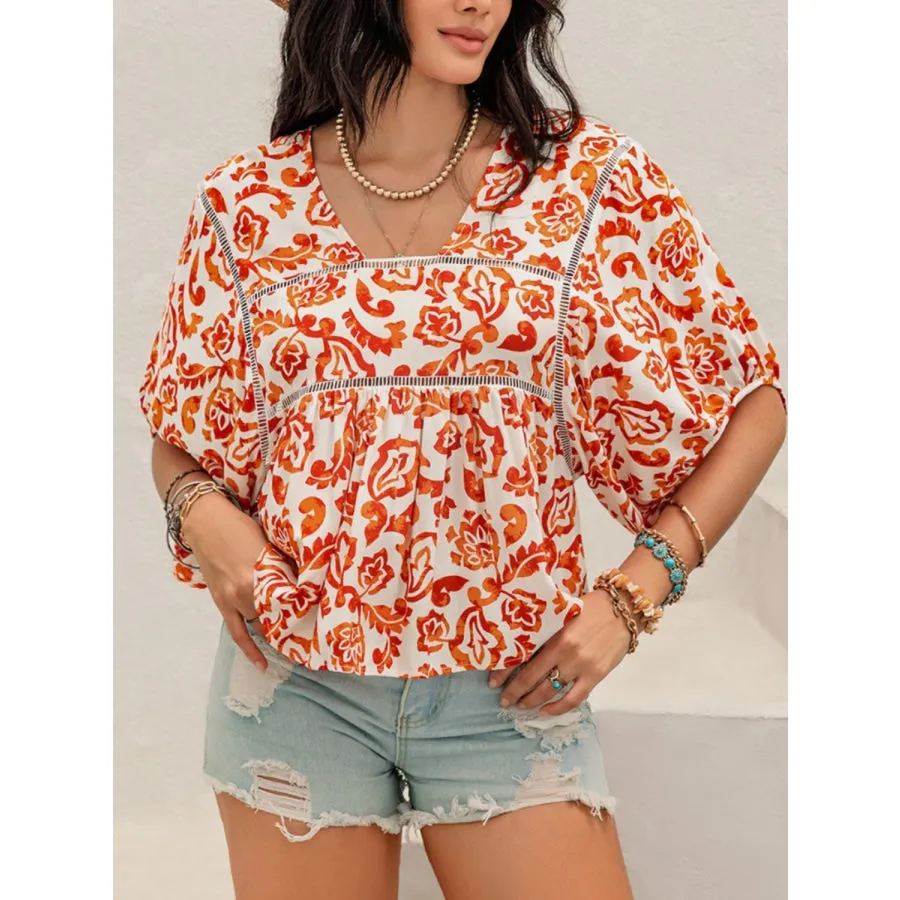 Printed Half Sleeve Blouse