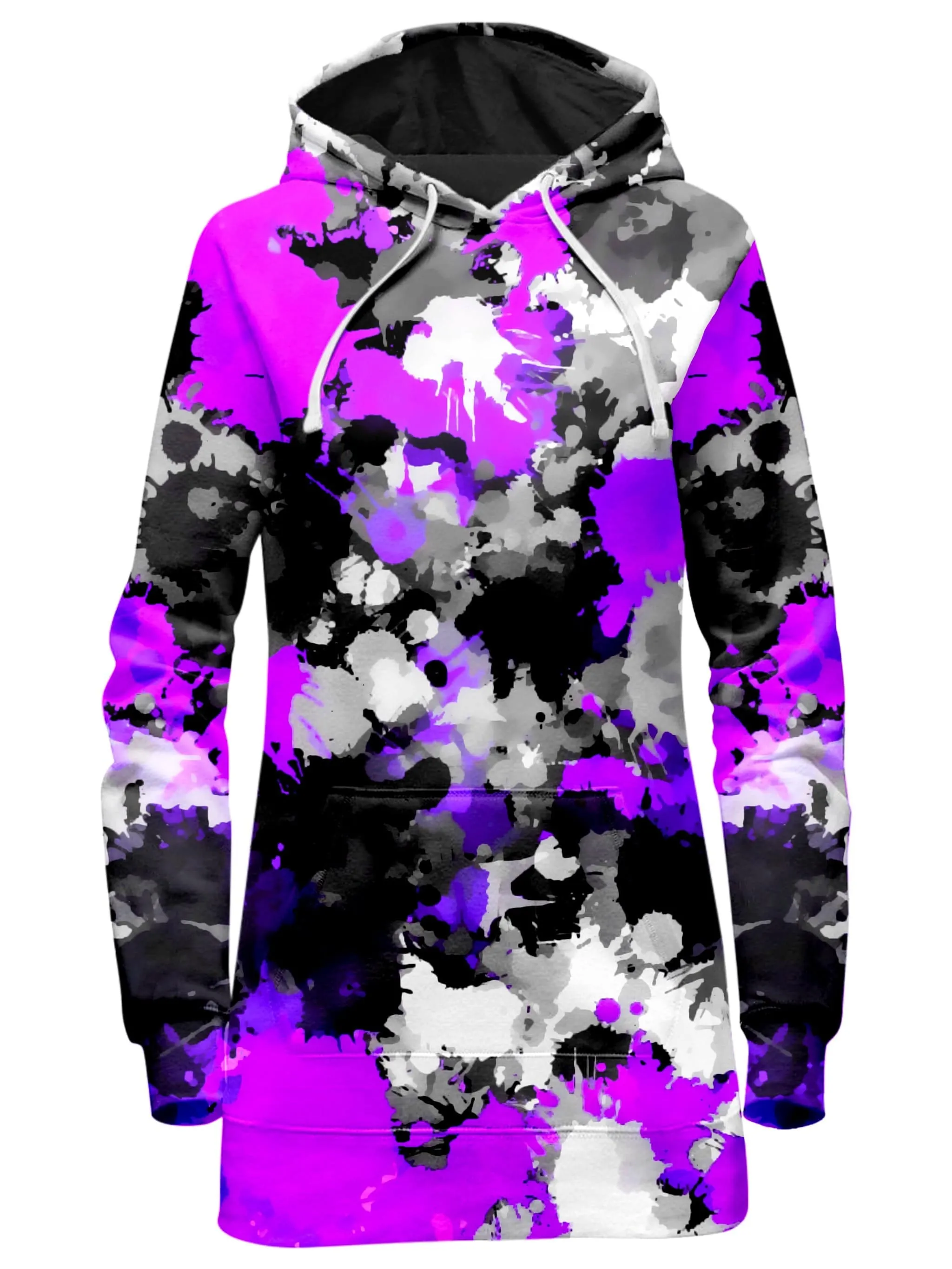 Purple Drip Hoodie Dress and Leggings Combo