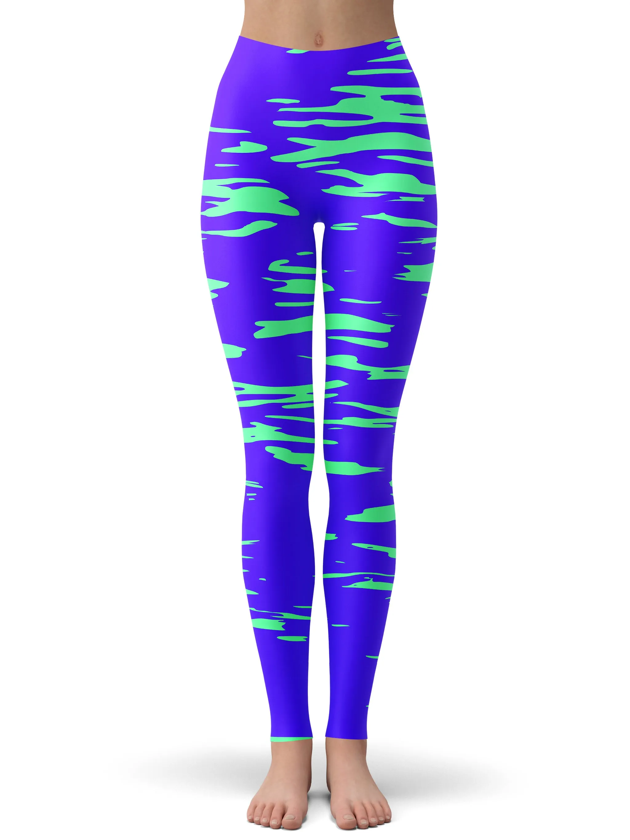 Purple Mint Rave Zebra Stripe Hoodie and Leggings Combo