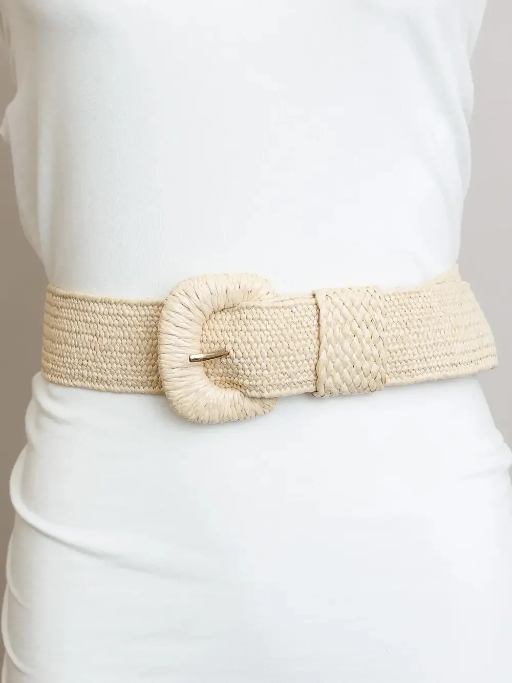 Raffia Stretch Belt