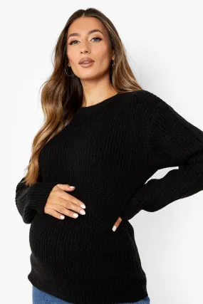 Recycled Maternity Crew Neck Sweater