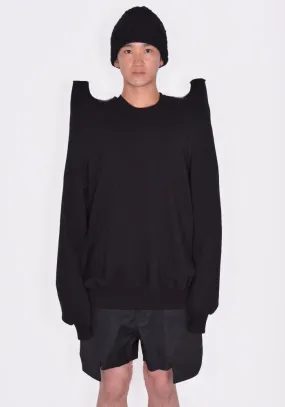 RICK OWENS RR01D3222 F TEC SWEATSHIRT BLACK