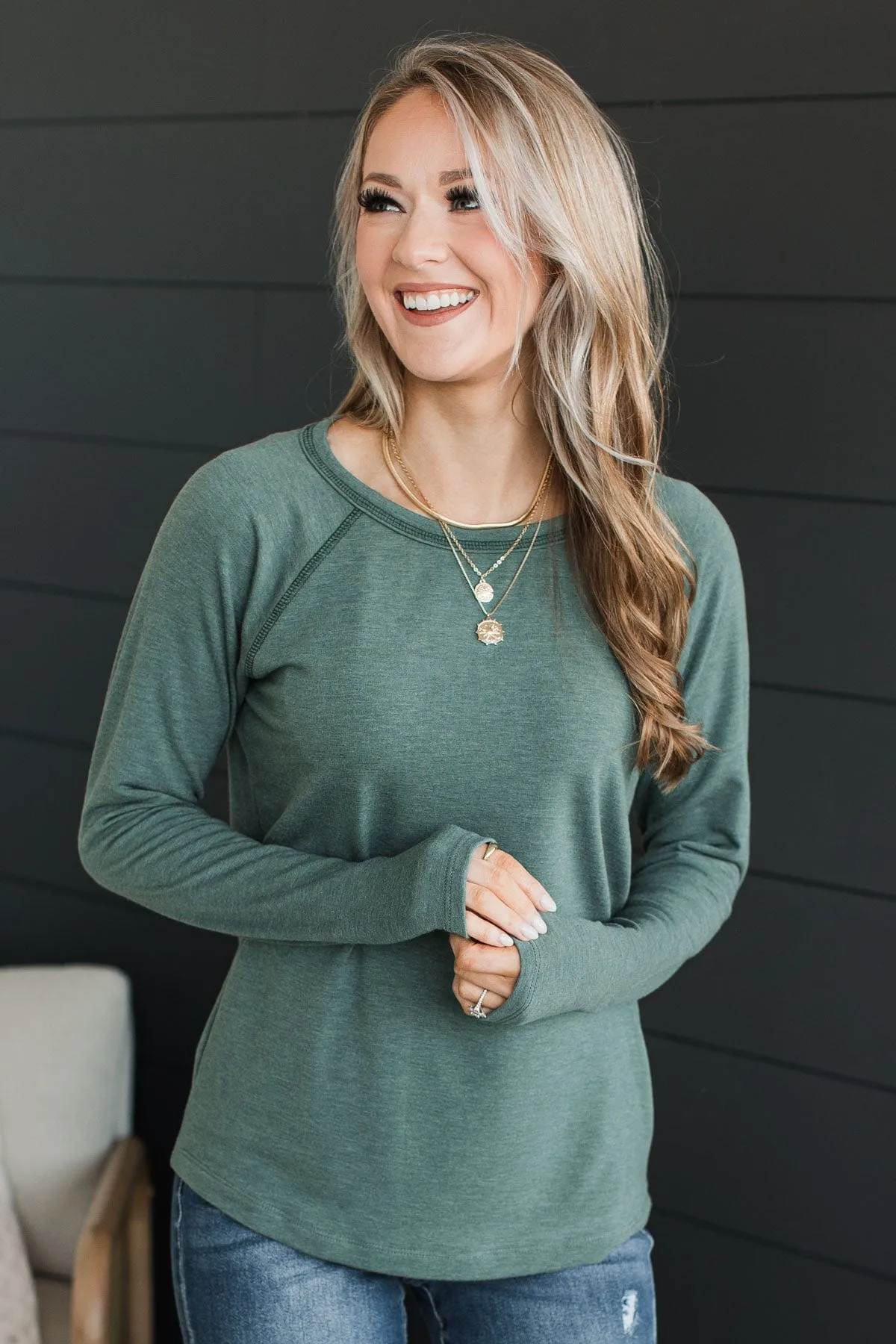 Right Next To You Knit Top- Olive