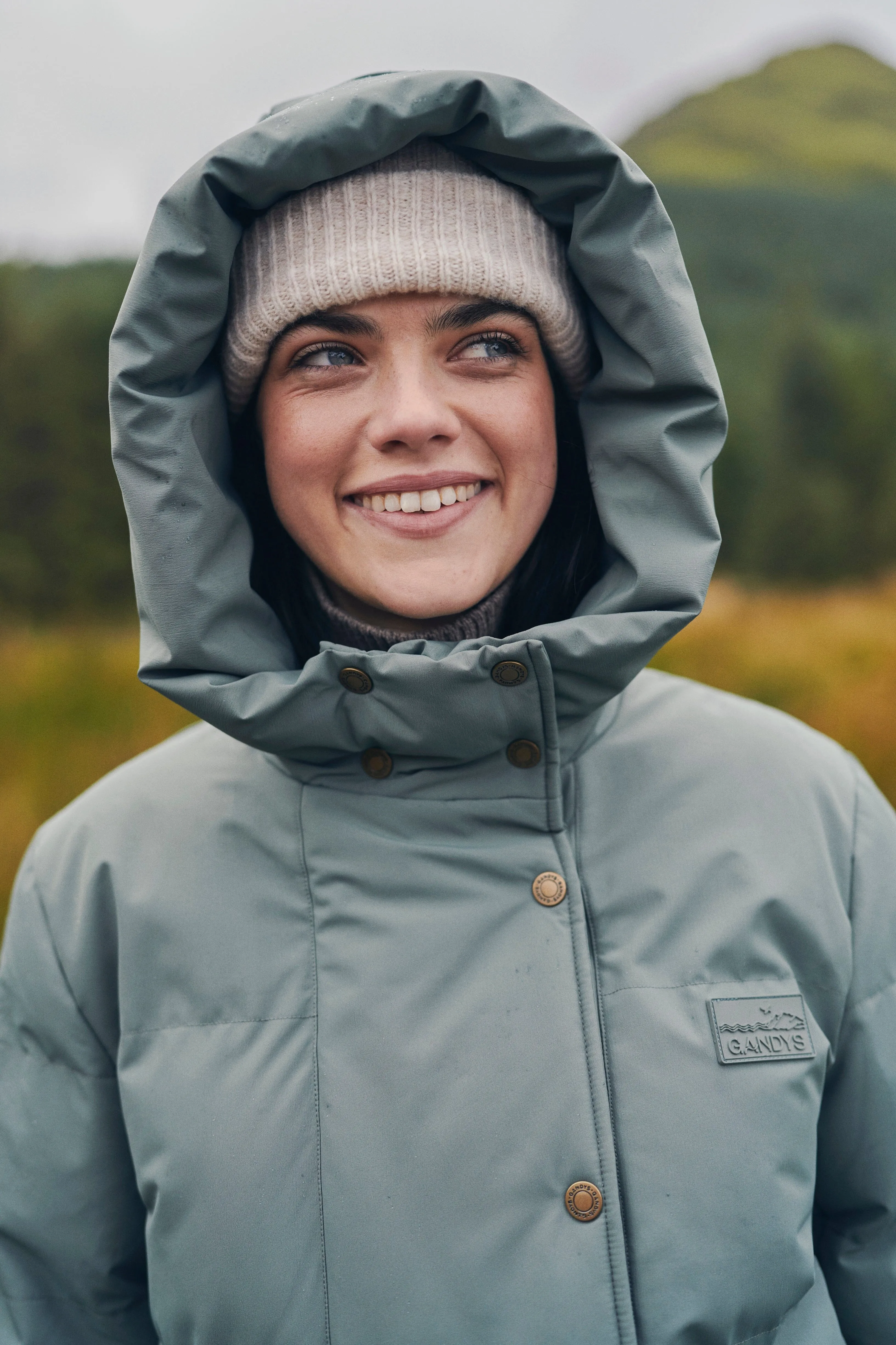 Sage Aurora Longline Padded Jacket