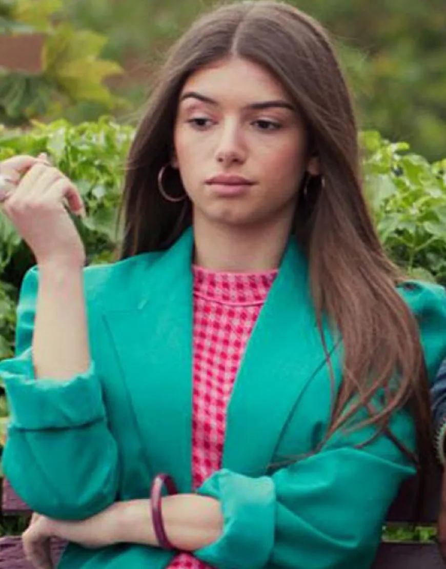 Sex Education Ruby Green Coat | Mimi Keene Cotton Blazer Coat | ujacket