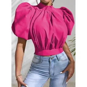 Short Puffed Sleeve Top