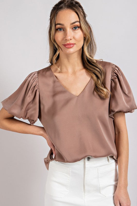 SKYE PUFF SLEEVE BLOUSE TOP [ONLINE EXCLUSIVE]