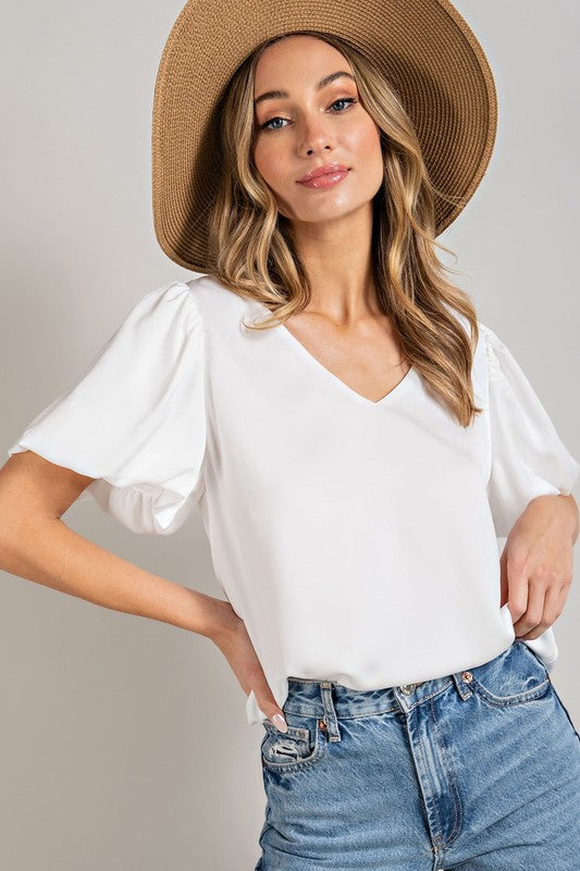 SKYE PUFF SLEEVE BLOUSE TOP [ONLINE EXCLUSIVE]