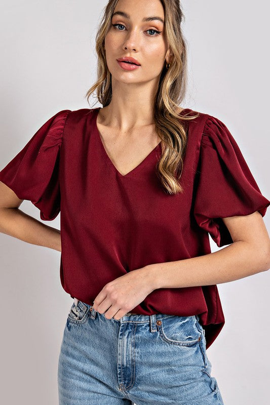 SKYE PUFF SLEEVE BLOUSE TOP [ONLINE EXCLUSIVE]