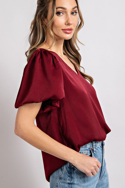 SKYE PUFF SLEEVE BLOUSE TOP [ONLINE EXCLUSIVE]