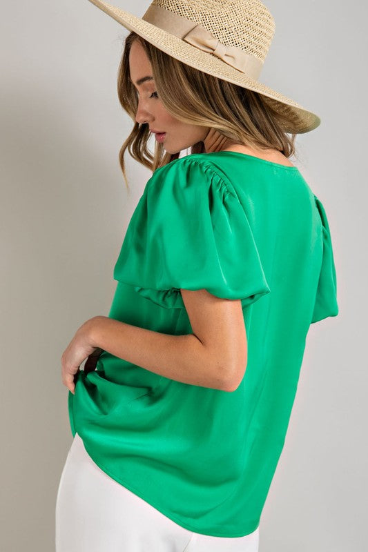 SKYE PUFF SLEEVE BLOUSE TOP [ONLINE EXCLUSIVE]