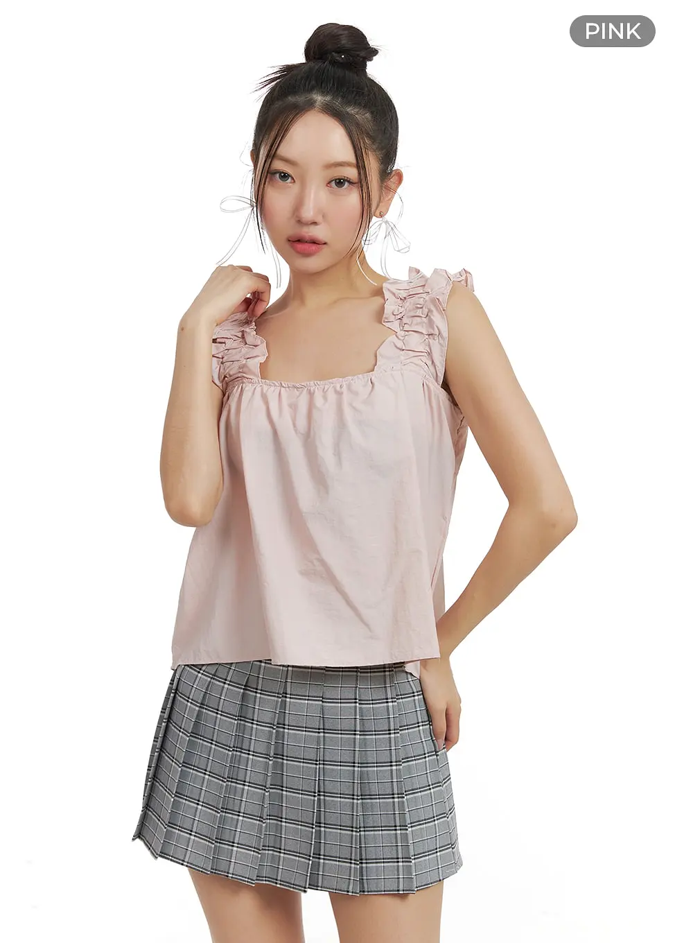 Sleeveless Frill Top OM428