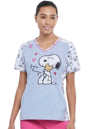 Snoopy V-Neck Top in Free Hugs