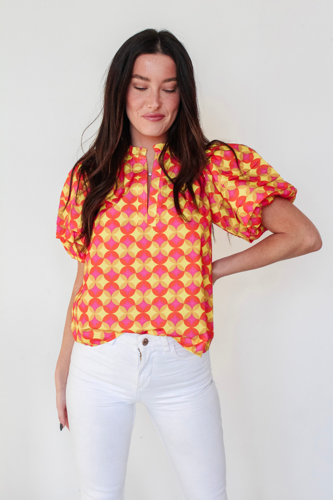 Sunny Delight Puff Sleeve Top