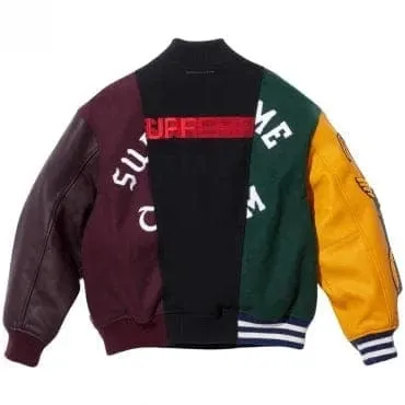 SUPREME/MM6 MAISON MARGIELA SPLIT VARSITY JACKET