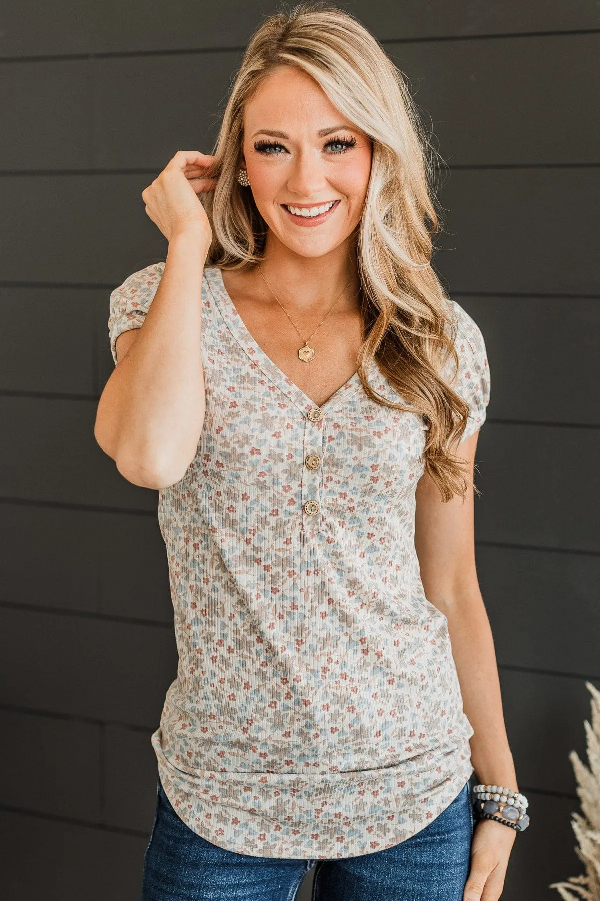 Sweetest Song Floral Top- Ivory