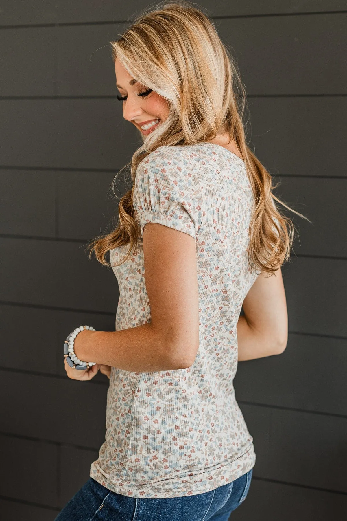 Sweetest Song Floral Top- Ivory